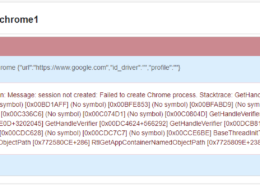 ERROR – EXCEPTION IN ( rpaweb, L_416 “”): SessionNotCreatedException: Message: session not created: Failed to create Chrome process